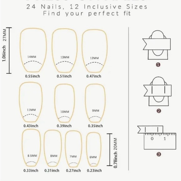 Mid-length Ballerina Shape Press On Nails (COPY) - Picture 5 of 6
